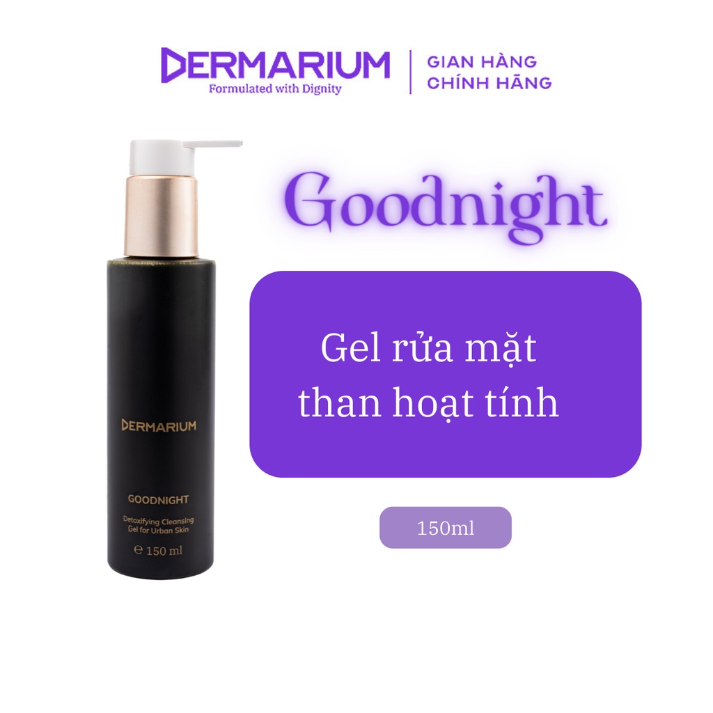 Dermarium Goodnight - Gel rửa mặt than hoạt tính