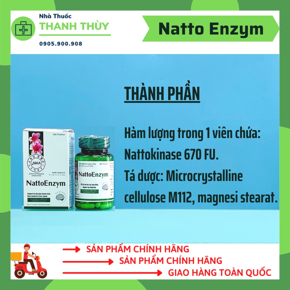 Viên Uống NattoEnzym DHG Cải Thiện Tuần Hoàn Máu Não, Cao Huyết Áp