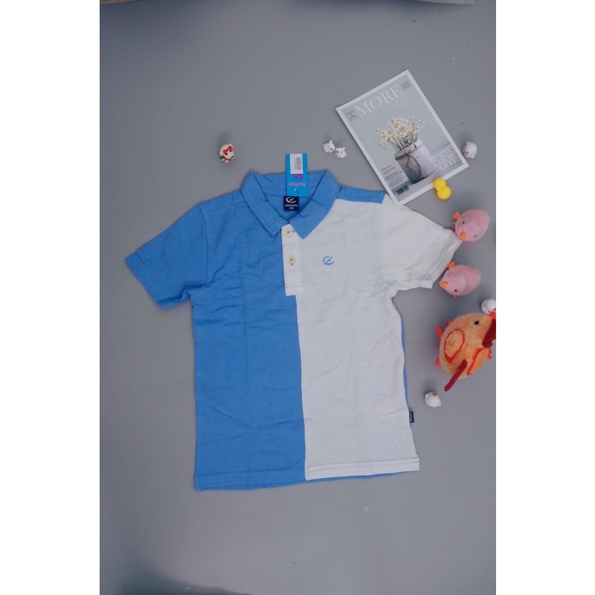 Combo 2 áo polo bé trai bé gái DANTONY  13-30kg, áo phông có cổ bé trai đi học đi chơi