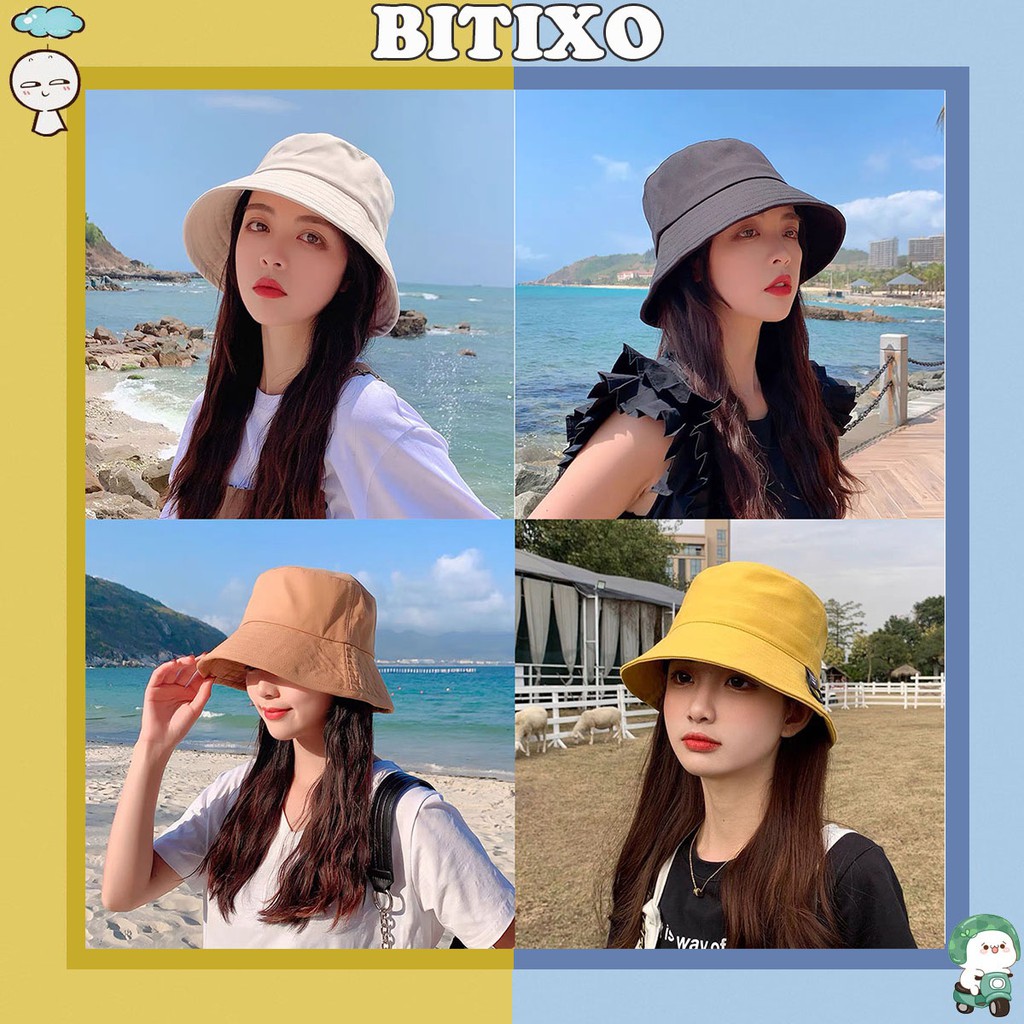 Mũ bucket Bitixo trơn tròn vành nhiều màu basic năng động đường phố MD10
