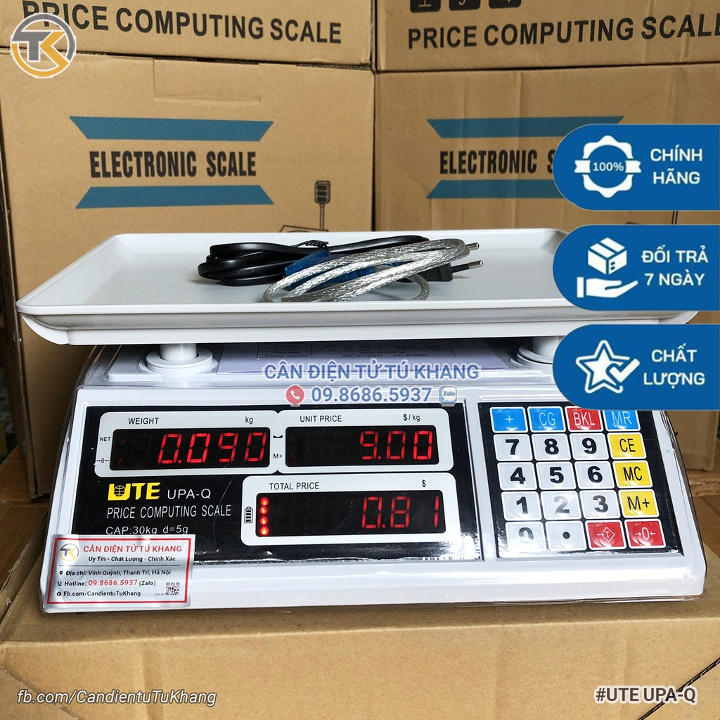Cân Điện Tử Tính Tiền Kết Nối Phần Mềm Kiotviet Sapo Pos Excel  Cân Tính Giá UTE RS232 30Kg