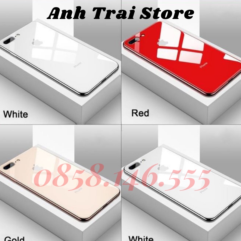 [Xả Hàng] ỐP LƯNG KÍNH IPHONE - Ốp viền dẻo cùng màu Iphone 11 Pro Max xs max X XS xr 8plus 7plus 8 7 6 6plus