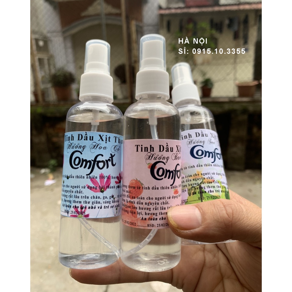 Tinh dầu, Xịt thơm quần áo Comfort 100ml khử mùi hôi, ẩm mốc
