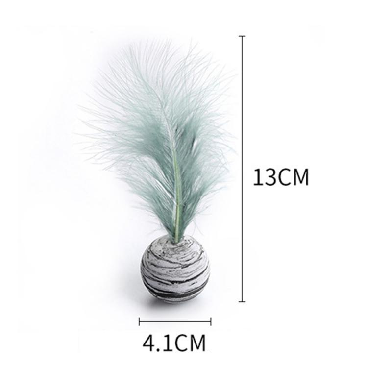 1 Đồ Chơi Quả Bóng Lông Vũ Plus Lông Vũ Huấn Luyện Tương Tác Cho Mèo