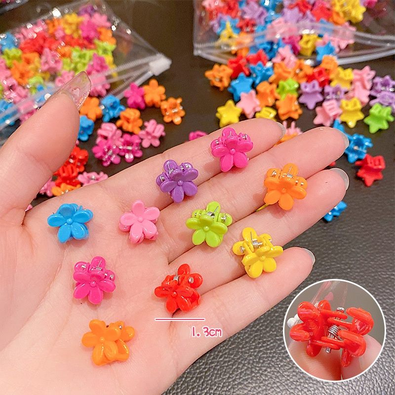 Kẹp Tóc Hình Hoa Mặt Nhám Nhiều Màu Sắc Dễ Thương Dành Cho Bé Gái