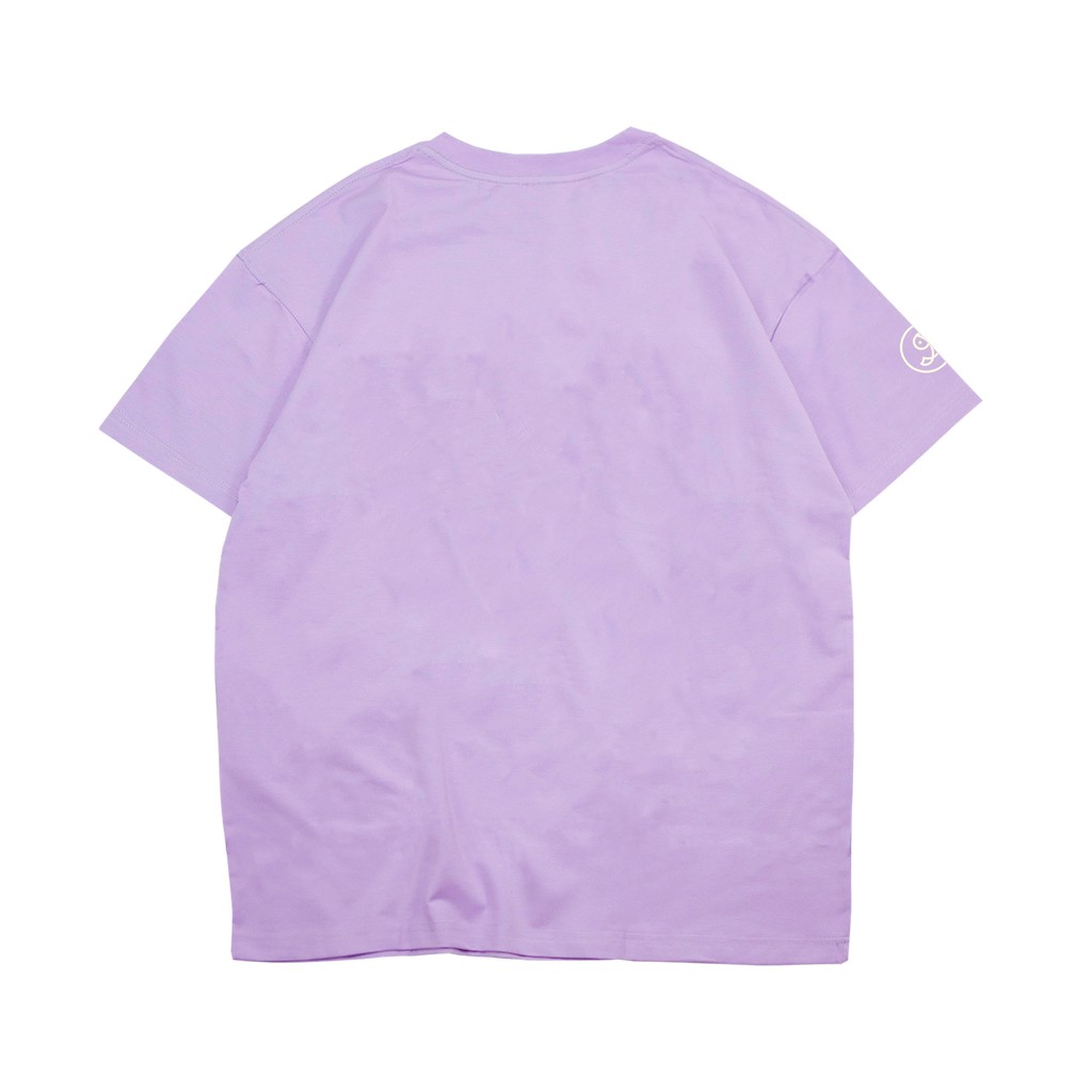 [Hình thật/có sẵn] Áo thun nữ cotton màu tím tay ngắn form rộng | DKMV Violet Logo Tee