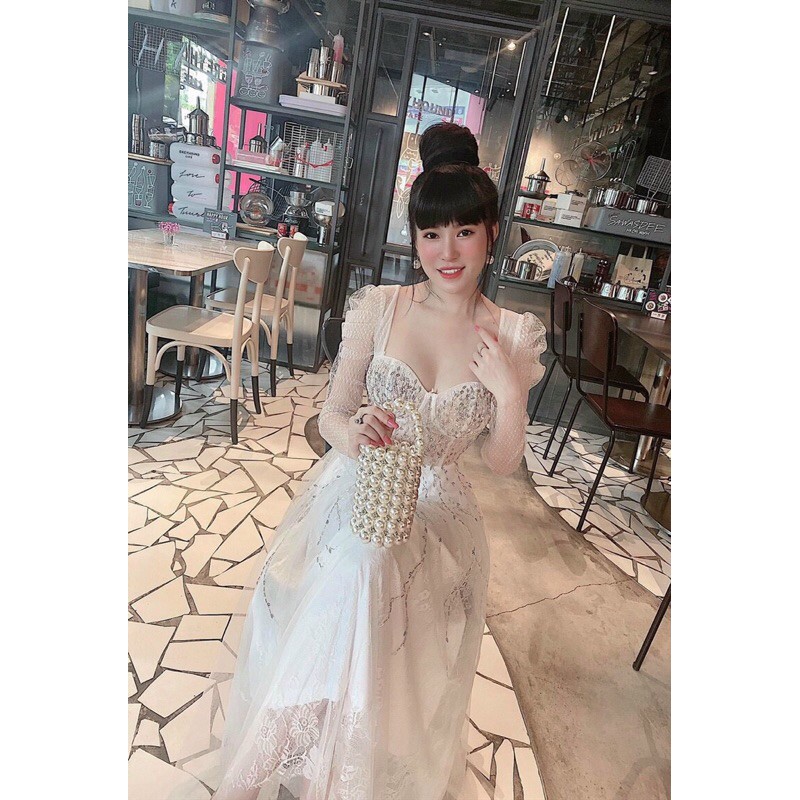 ĐẦM XOÈ TAY DÀI KẾT LÚA ( ảnh và video thật 1000% )