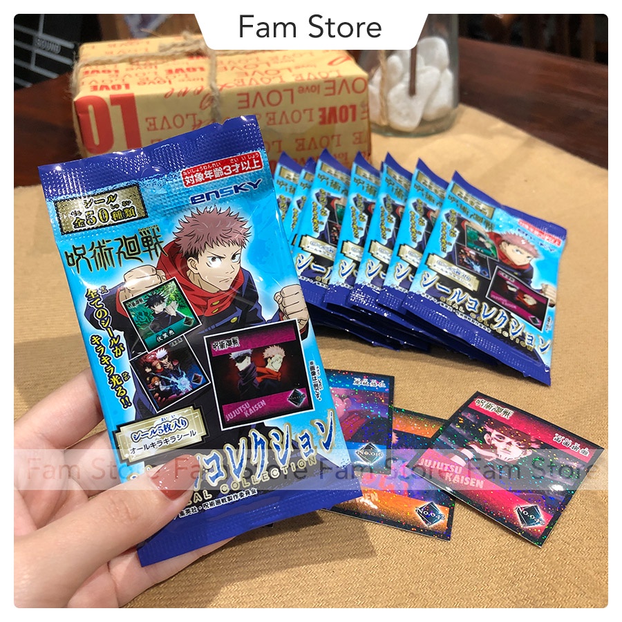 Pack Thẻ Sticker Jujutsu Kaisen Seal Collection