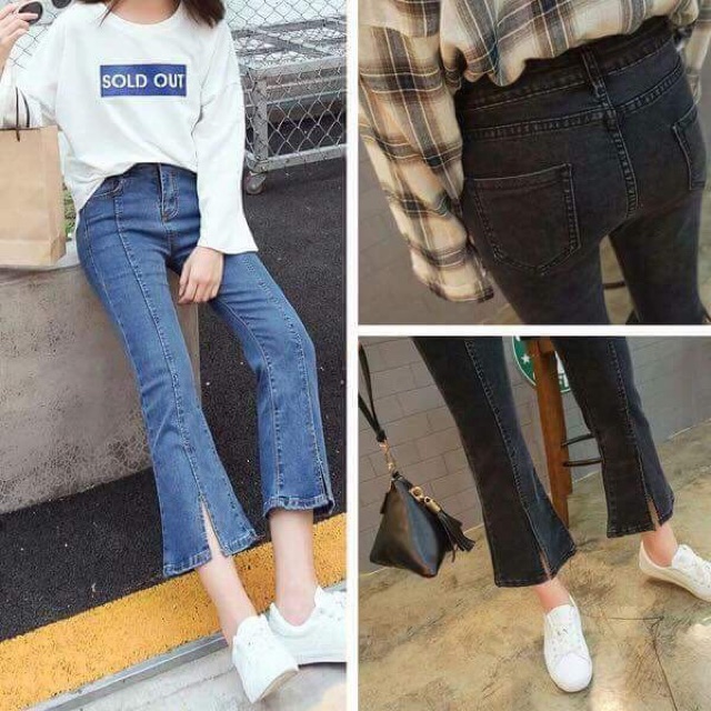 QUẦN CULOTTES JEANS XẺ