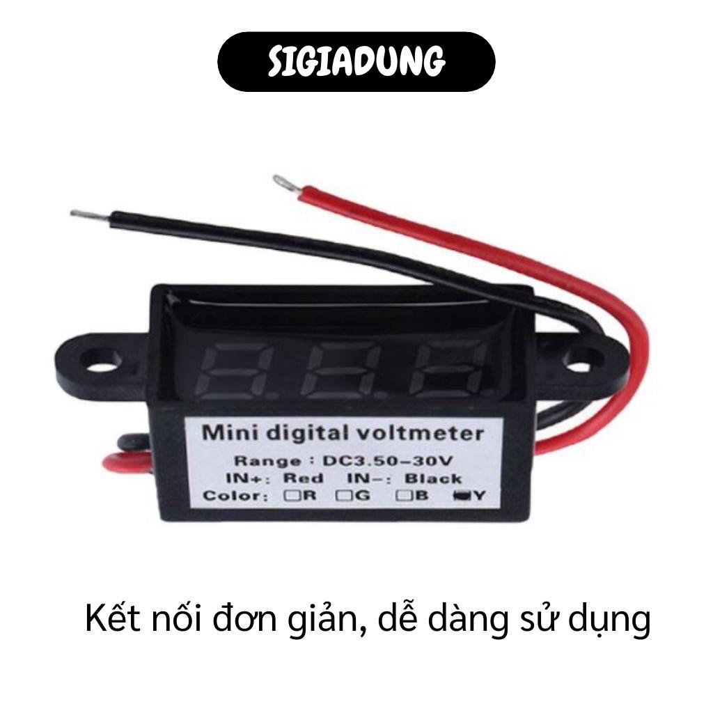 [SGD] Vôn Kế - Máy Đo Vôn Kế DC 3.5-30V Màn Hình Led Kỹ Thuật Số, Chống Thấm Nước 6361