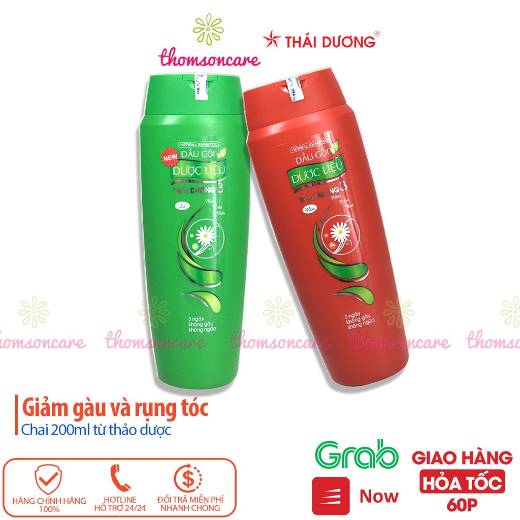 Dầu Gội Dược Liệu Thái Dương 3, 7, Ngăn Ngừa Gàu, Dưỡng Tóc Từ Thảo Dược, Giảm Rụng Tóc