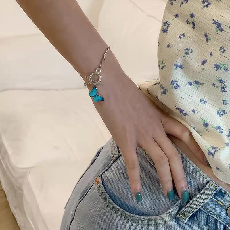 Vòng tay,vòng cổ cánh bướm xanh