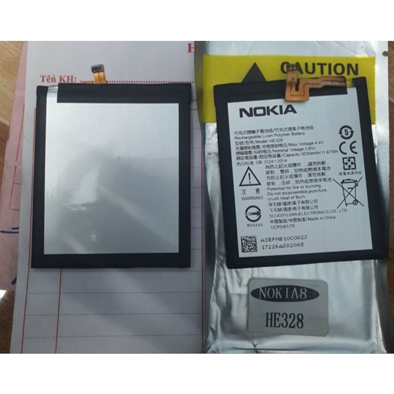 Pin nokia 8 he328 3000mah có bảo hành