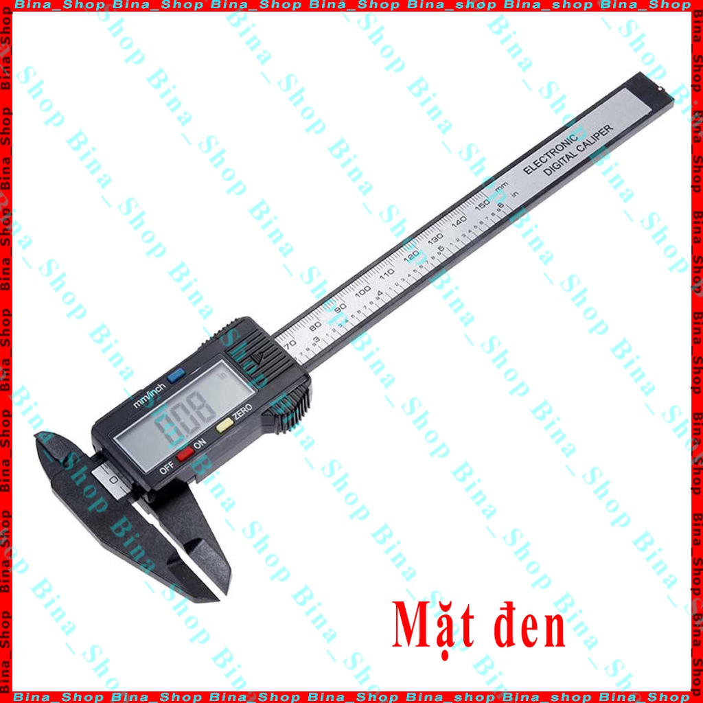 Thước kẹp điện tử nhựa 10cm/15cm kèm pin, hộp nhựa mua riêng