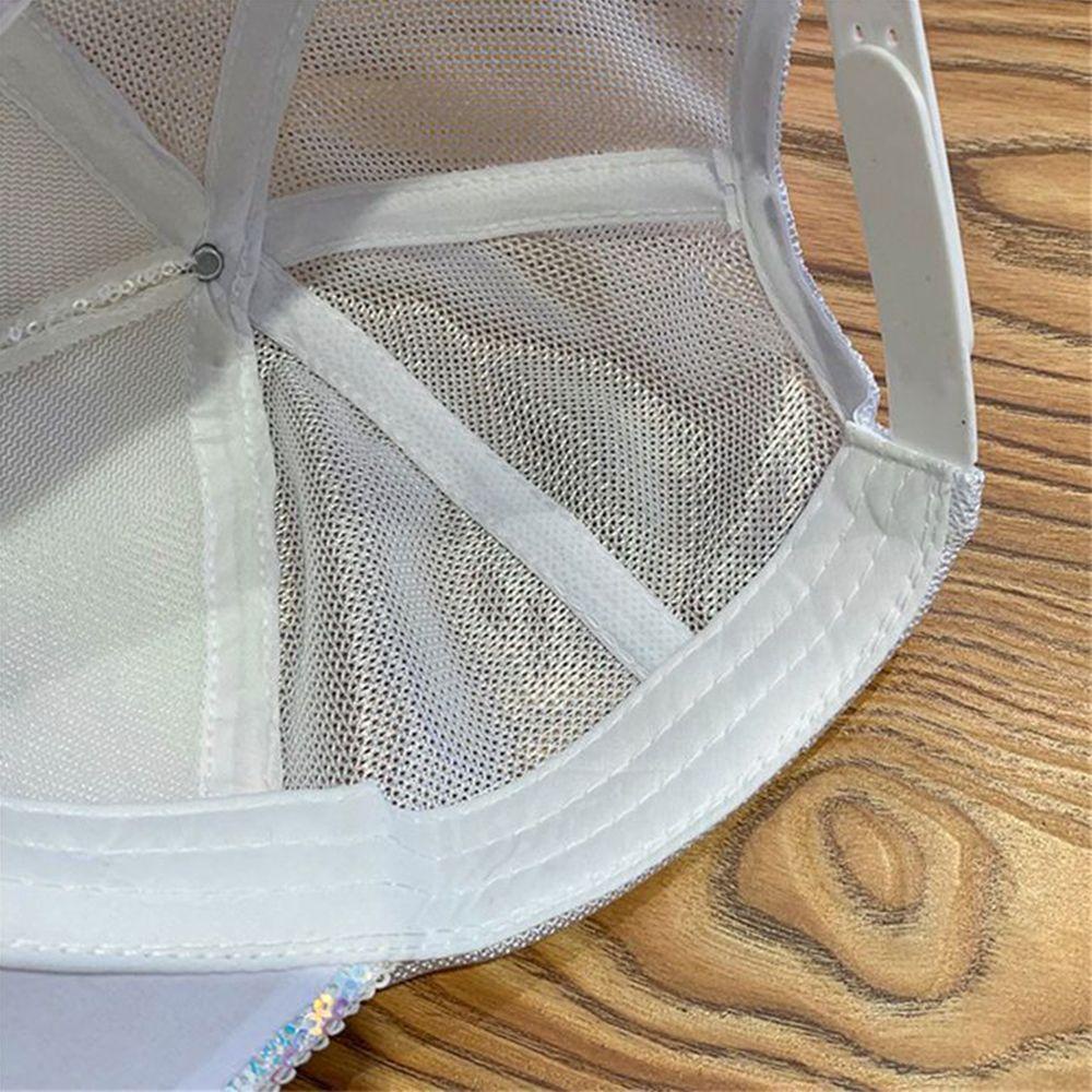 MAX=&gt; Adjustable Baseball Cap Spring Women's Hat Mesh Cap Sunscreen Colorful Sequined Fashion Summer Breathable Sun Hat