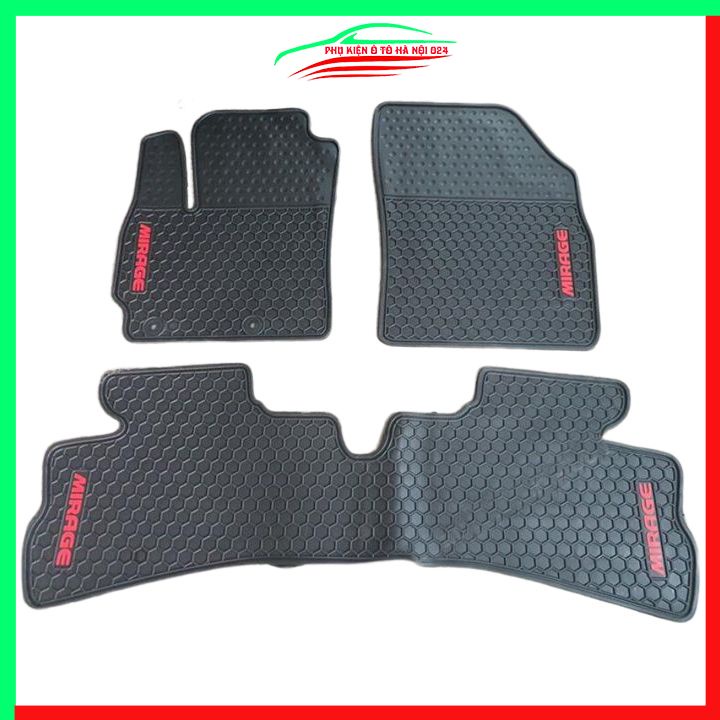 Thảm lót sàn cao su cho xe Mirage 2021-2022 hàng chuẩn theo xe chịu lực tốt