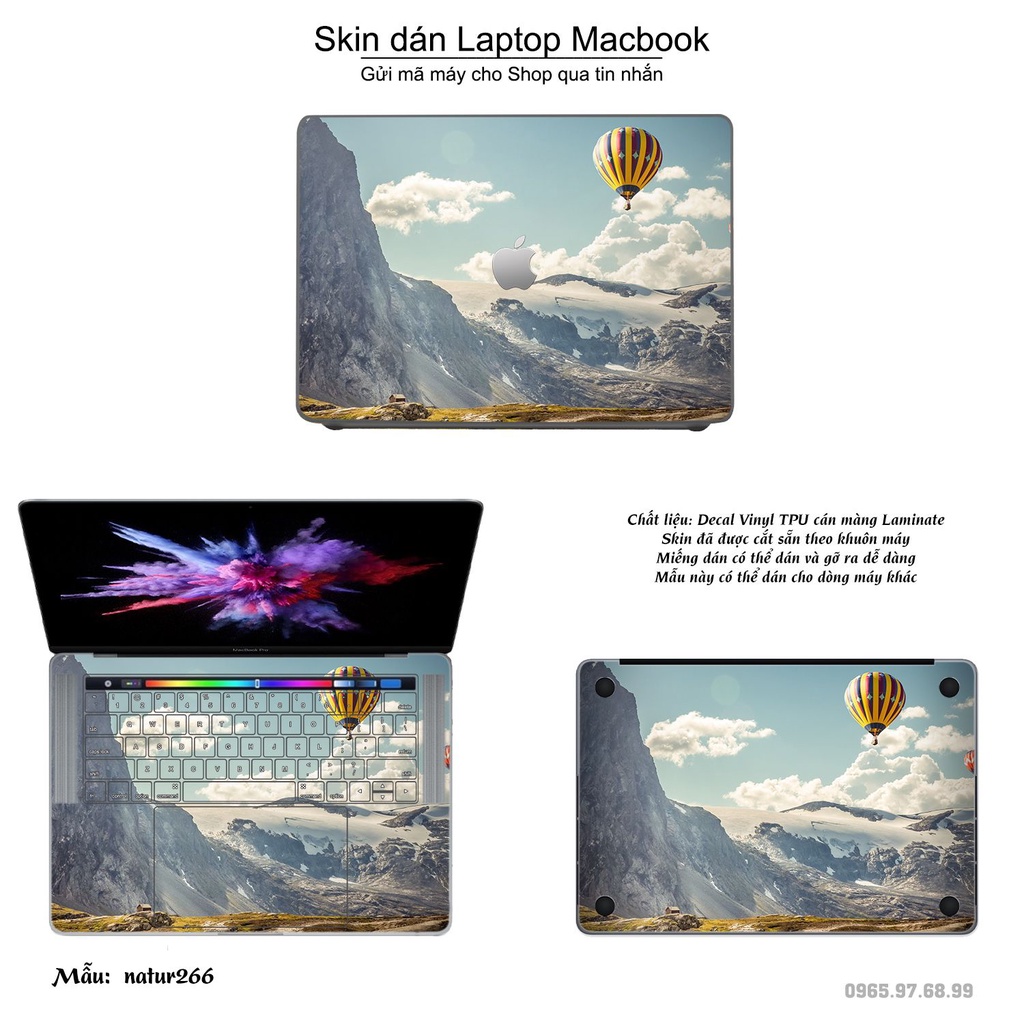 Skin dán Macbook mẫu thiên nhiên (đã cắt sẵn, inbox mã máy cho shop)