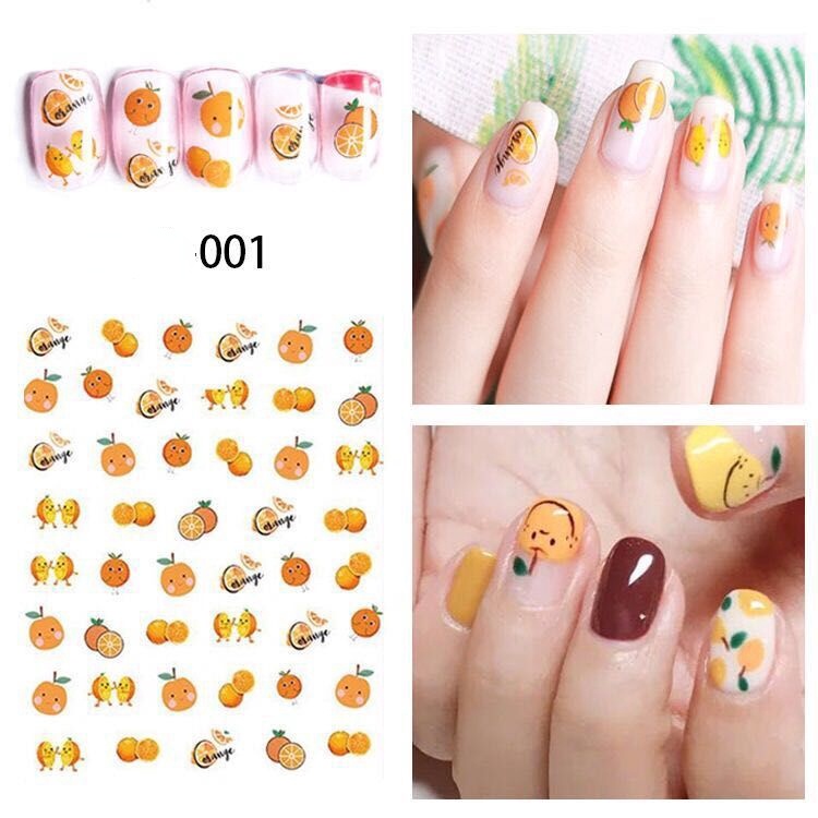 Miếng Dán Móng Tay Họa Tiết Hoa 3d Siêu Mỏng