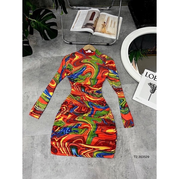 Đầm Body Quảng Châu borip hoạ tiết sexy