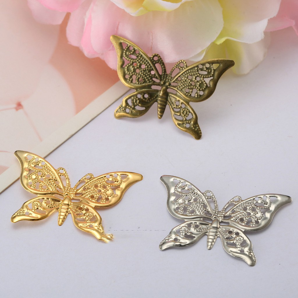 [Nguyên liệu làm trâm] 5 phiến hình bướm 40*26mm