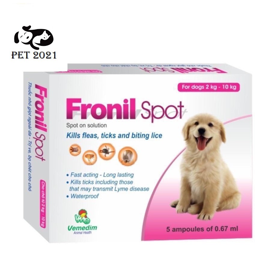 Ống Nhỏ Gáy Fronil Spot Diệt Ve Rận Bọ Chét Dành Cho Chó Mèo - PET 2021