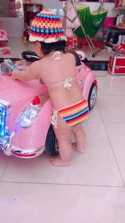 Bikini len sợi handmade cho bé