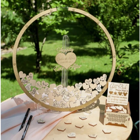 Hộp Thả Tim Chữ Ký Đám Cưới  Round Shape Transparent | Thao Wedding Guestbook