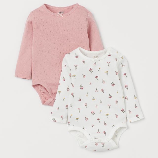 Tách lẻ body dài tay bé gái HM auth