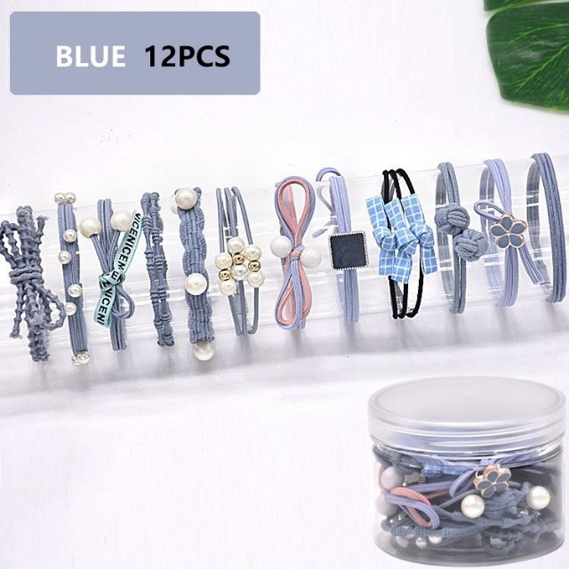 Set 12 dây buộc tóc như hình