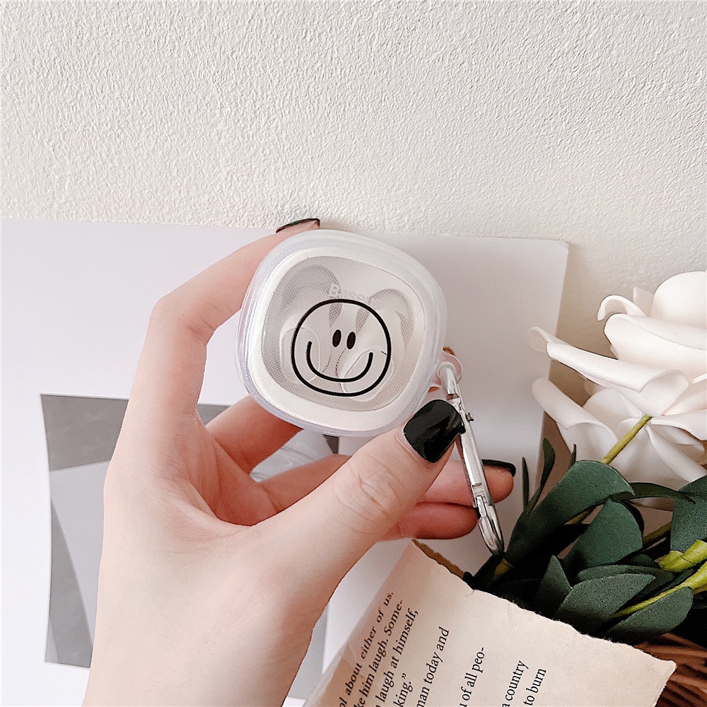 Vỏ Bảo Vệ Hộp Sạc Tai Nghe Baseus WM02 Mềm Trong Suốt Họa Tiết Phi Hành Gia Mặt Cười