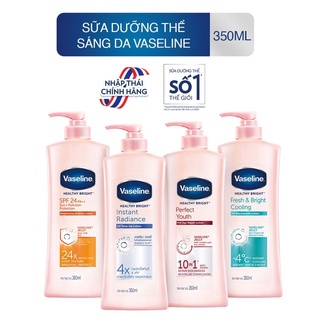 Sữa dưỡng thể Vaseline chống nắng/ Trắng da 10 lợi ích/ Trắng da tức thì/ Dịu mát chai 350ml