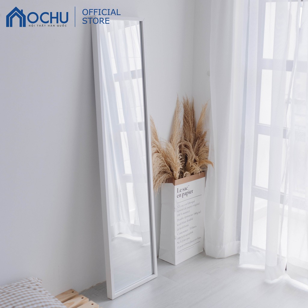 Gương Đứng Soi Toàn Thân Khung Gỗ OCHU - Mirror M - White