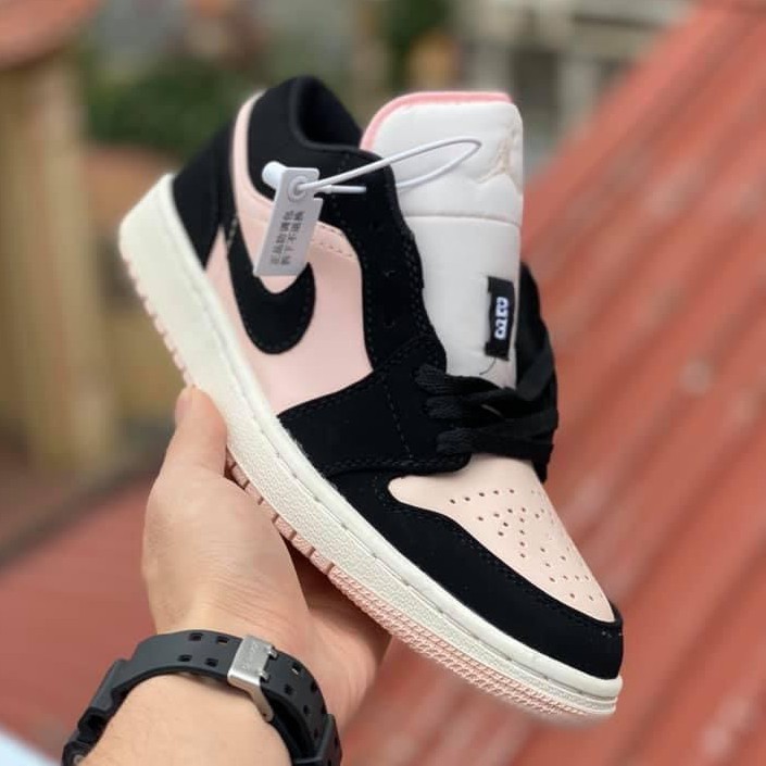 [ Hotrend - Low Black ] Giày thể thao sneakers nam nữ Jordan Low 1 Guava Ice 2 màu đen xen kẽ hồng bản đẹp 1/1