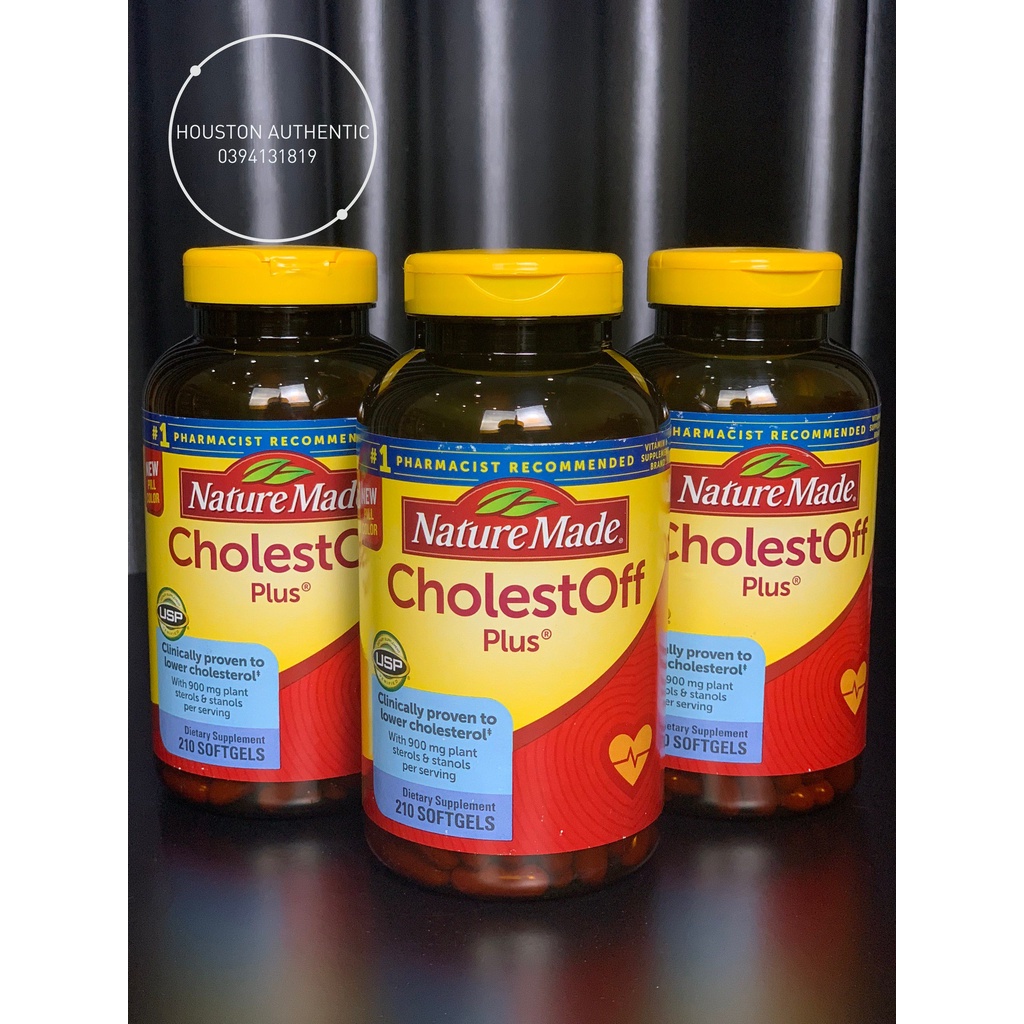 Viên Giảm Cholesterol Trong Máu Nature Made CholestOff Plus 210 viên _ Live mua hàng tại Mỹ