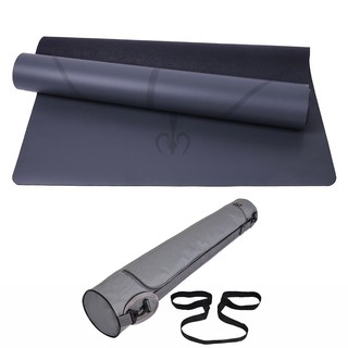 Thảm tập yoga cao su thiên nhiên PU định tuyến tặng Túi đựng + dây buộc