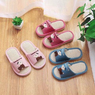 Dép trẻ em mùa xuân và mùa thu Girls Mid Tong hộ gia đình trượt băng trong nhà chàng trai flabcomb dễ thương cotton chủ