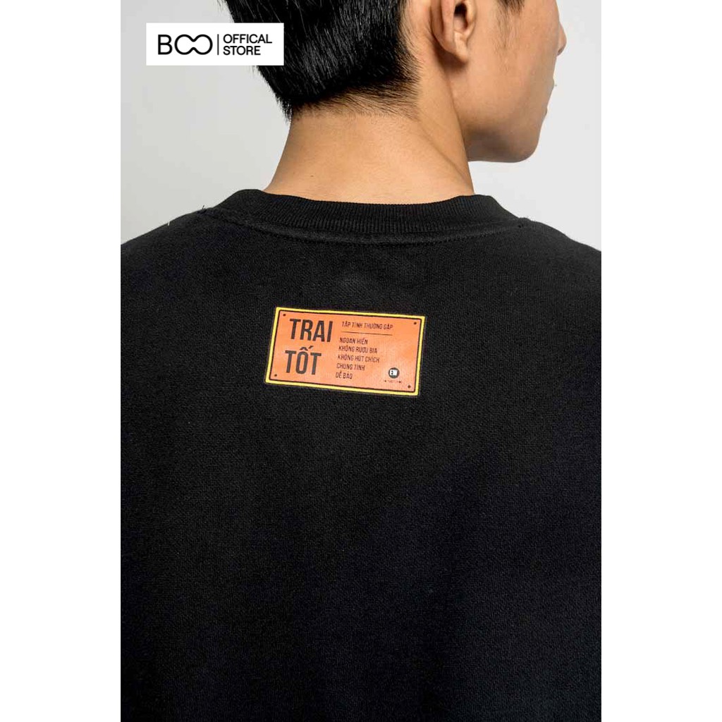 Áo Sweatshirt Nỉ Không Mũ Nam Nữ Unisex BOO Dáng Oversize Form Rộng Nỉ Da Cá In Hình Busticker | BigBuy360 - bigbuy360.vn