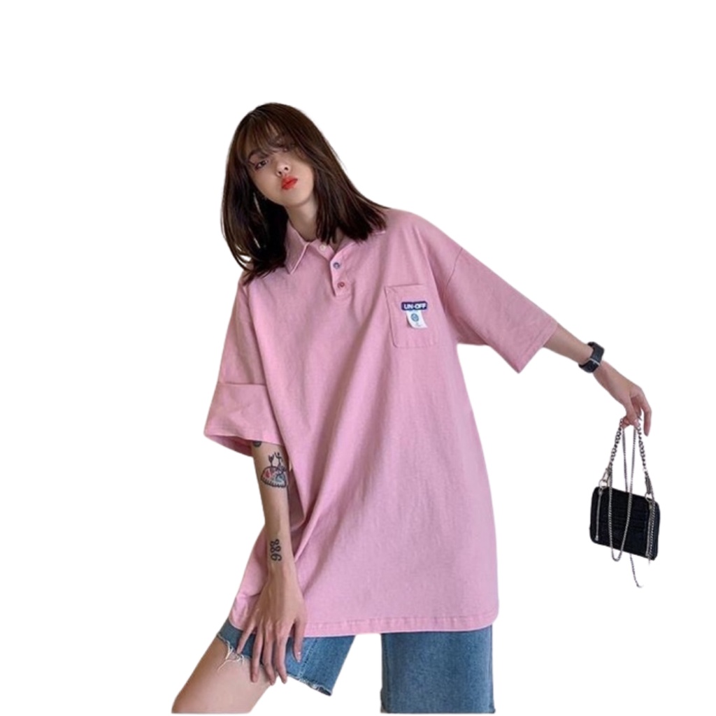 Áo thun cổ trụ VN CLO pink - CT010
