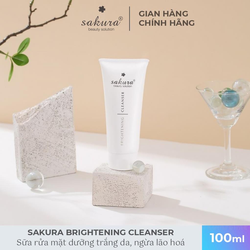 Sữa rửa mặt trắng da Sakura Brightening Cleanser 100ml - Mỹ Phẩm Mai Hân