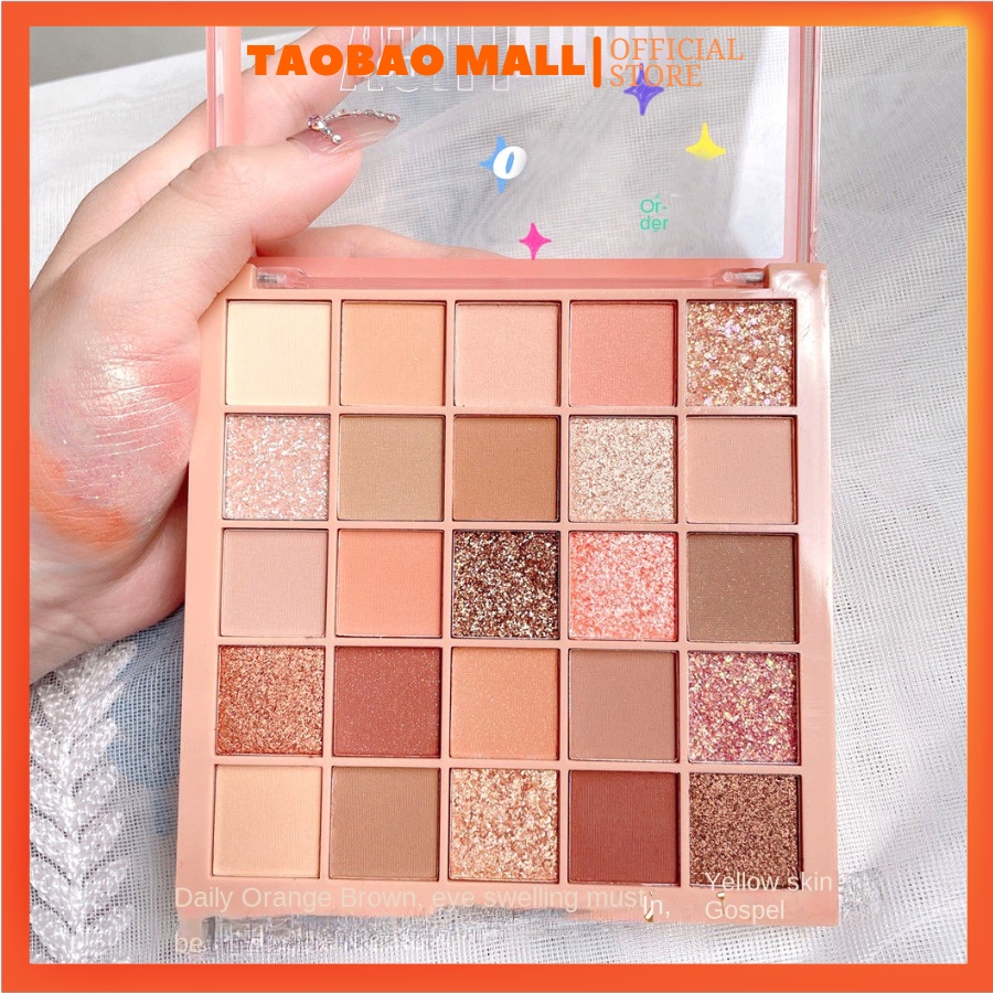 Bảng Phấn Mắt Trang Điểm Chống Thấm Nước Nhũ Lì Lâu Trôi 25 ô GOGOTALES Back To Reality GT282, trọng lượng 29.5g