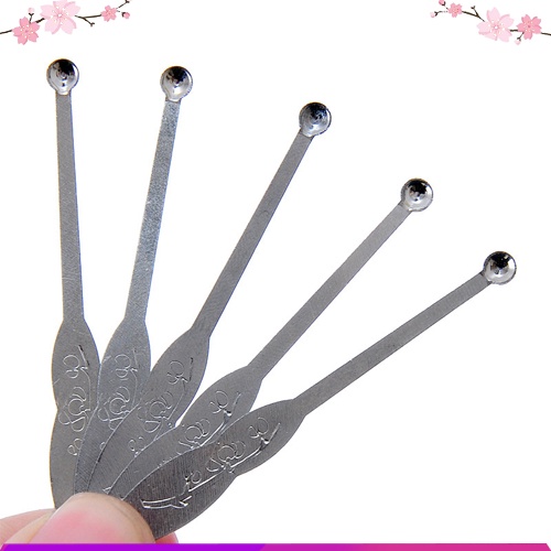 Combo 3 Cây lấy ráy tai Mini thép có lỗ gắn móc khóa