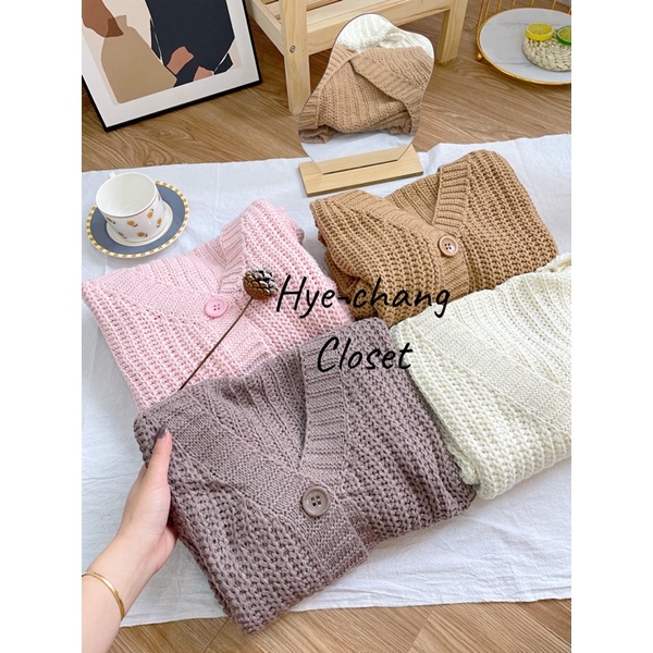 Áo Khoác Cadigan Một Khuy Siêu Đẹp Cho Các Nàng- Áo Khoác Cadigan Một Khuy Quảng Châu Cao Cấp