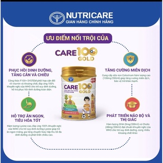 Sữa Bột Care 100plus 900g