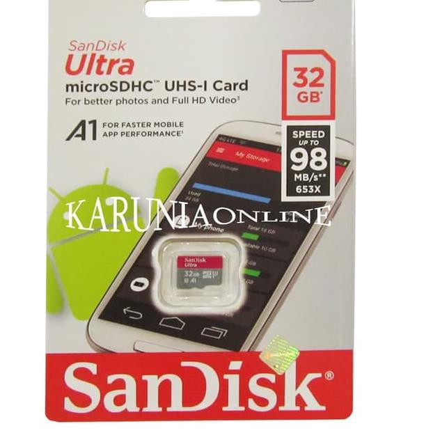 Sandisk Ultra Uhs-1 A1 32gb Microsdhc Up To 98mb / S