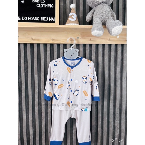 bộ dài tay cài nút Mompa