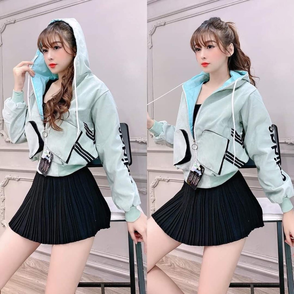 {FREESIP MAX} ÁO KHOÁC CHỐNG NẮNG NỮ CHẤT LIỆU VẢI DÙ 2 LỚP THỜI TRANG PHỐI TÚI XINH XẮN, DÂY KHÓA KÉO CHẮC CH | BigBuy360 - bigbuy360.vn