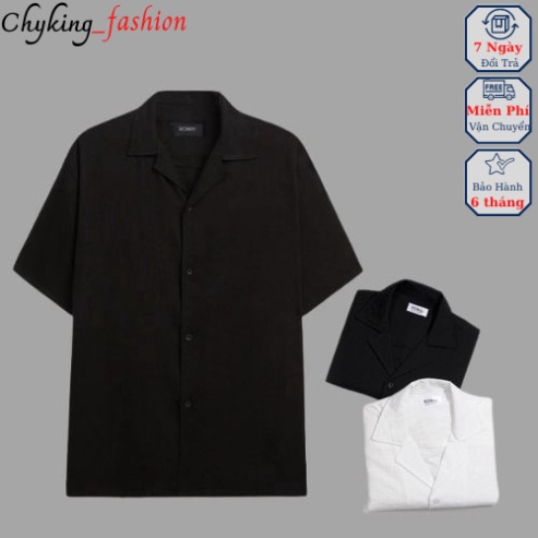 🔸FREE SHIP🔸 Áo Sơ Mi Cổ Vest Nhiều Màu 💥Free Ship💥Ngắn Tay Form Rộng Unisex Nam Nữ Chất Lụa Hàn Chyking_fashion