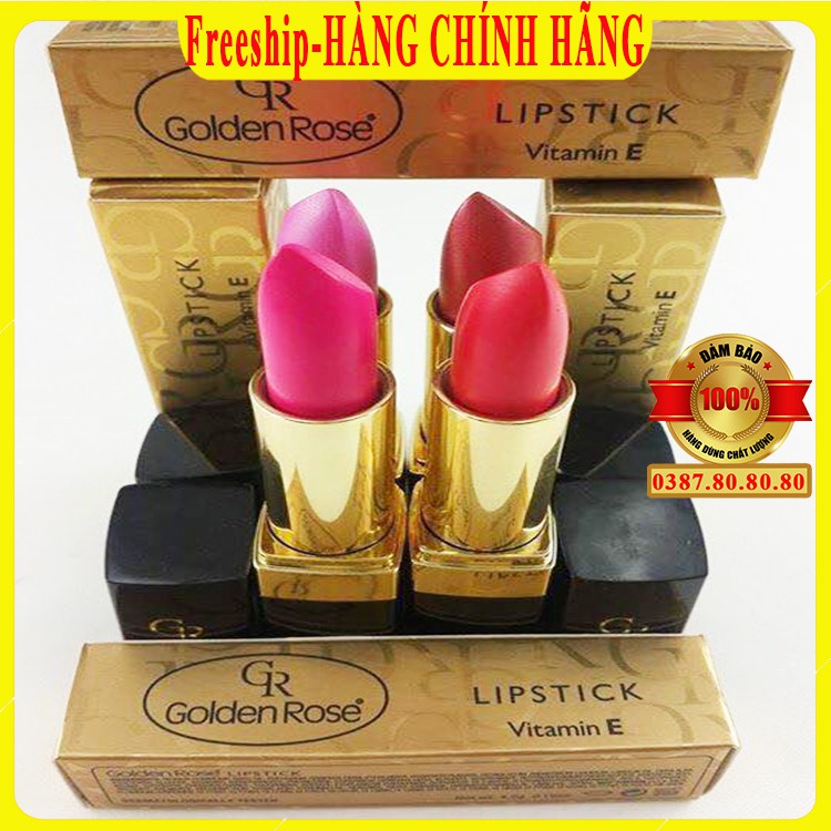 [FreeShip-HÀNG CAO CẤP] Son môi đẹp lipstick golden rose/Son lì cao cấp không lem, không trôi,siêu mềm mượt quyến rũ