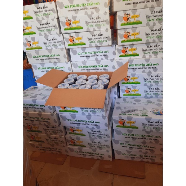 SỮA CHUA NẾP CẨM TRULYMILK MỘC CHÂU THÙNG 12 HŨ