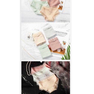 Combo 10 quần coton viền ren nơ